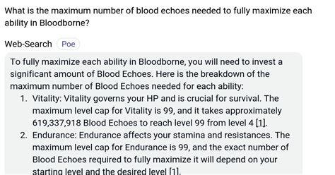 how many blood echos to reach max.